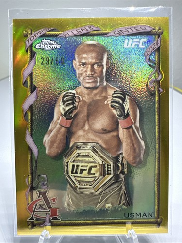 2024 Topps Chrome UFC - Allen and Ginter Kamaru Usman #AAG-27 Gold Refractor /50