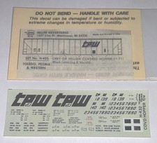 HERALD KING HO DECAL-TOLEDO, PEORIA & WESTERN/TP&W COV HOP-GRAY or YELL - #H-432