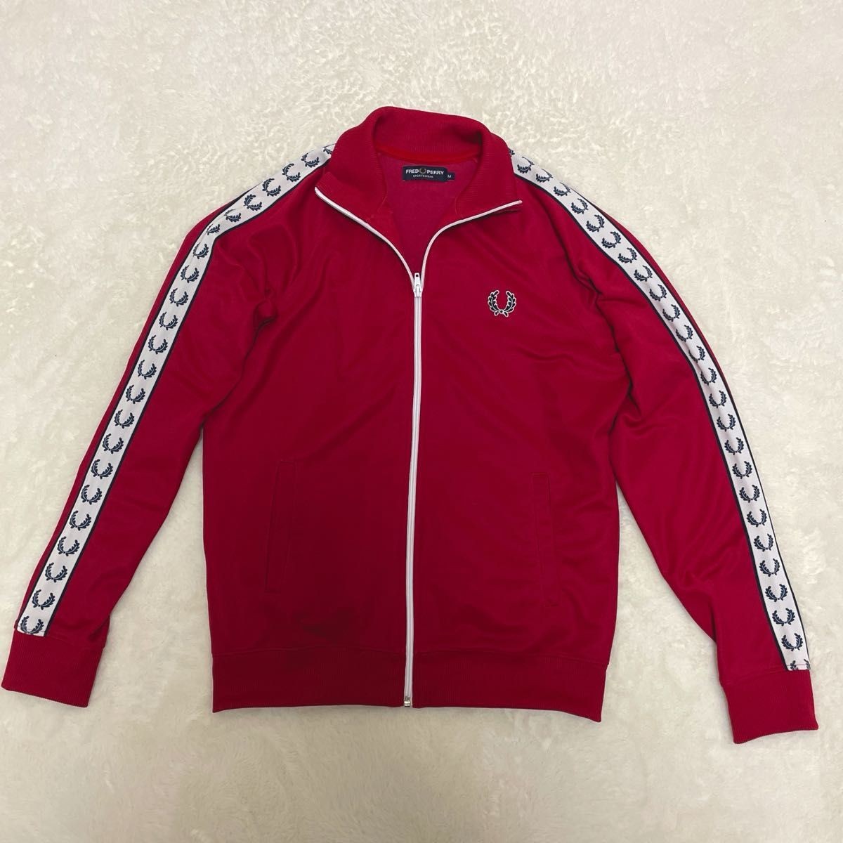 トップス 00s archive fred perry track jacket y2k Fred Perry Archive Track Jacket Y2K Red White XS (US XXS