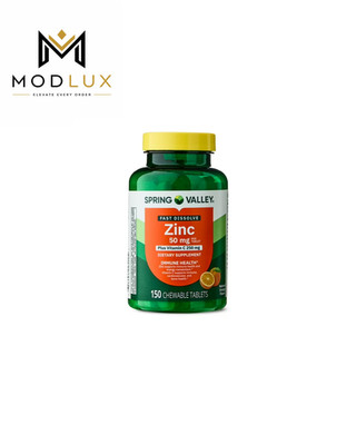Spring Valley Fast Dissolve Zinc with Vitamin C Orange Tablets 150 Count