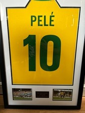 Pele Signed And Framed Shirt With COA