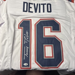 Tommy DeVito New England Patriots Signed Full Auto Jersey With Leaf COA