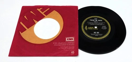 AC/DC Let There Be Rock (Part 1 & 2) 7" 1977 Vinyl Record Aussie 1st Pressing