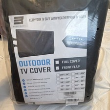 Bozzcovers Outdoor TV Cover 86-90" Black Oxford, Bottom Closure, Reinforced