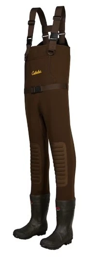 Cuissarde De Pêche Cabela's Homme S - Néoprène Camouflage Brun, Pieds Mous