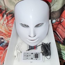 Sharper Image LED Light Therapy Mask for Face w/ Remote & Power Adapter