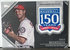2019 Topps - 150th Anniversary Commemorative Patch Series 2 Max Scherzer #AMP-MS