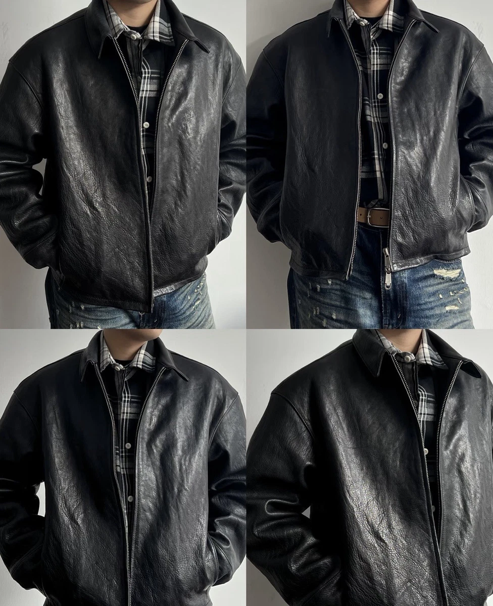 NEIGHBORHOOD Black Leather Outer Shell Coats, Jackets & Vests for