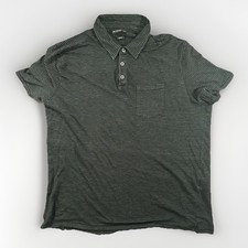 John Varvatos Linen Blend Polo Shirt Men's XL Striped Casual Striped