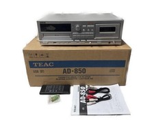 TEAC AD-850 Cassette Deck CD player Recording Silver w/ BOX Tasted Japan