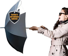 Uzi Tactical Self Defense Umbrella   Windproof Unbreakable Fiberglass with Carbi