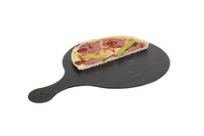 Auslagetablett Tablett Farbe schwarz Marmor rund mit Griff 