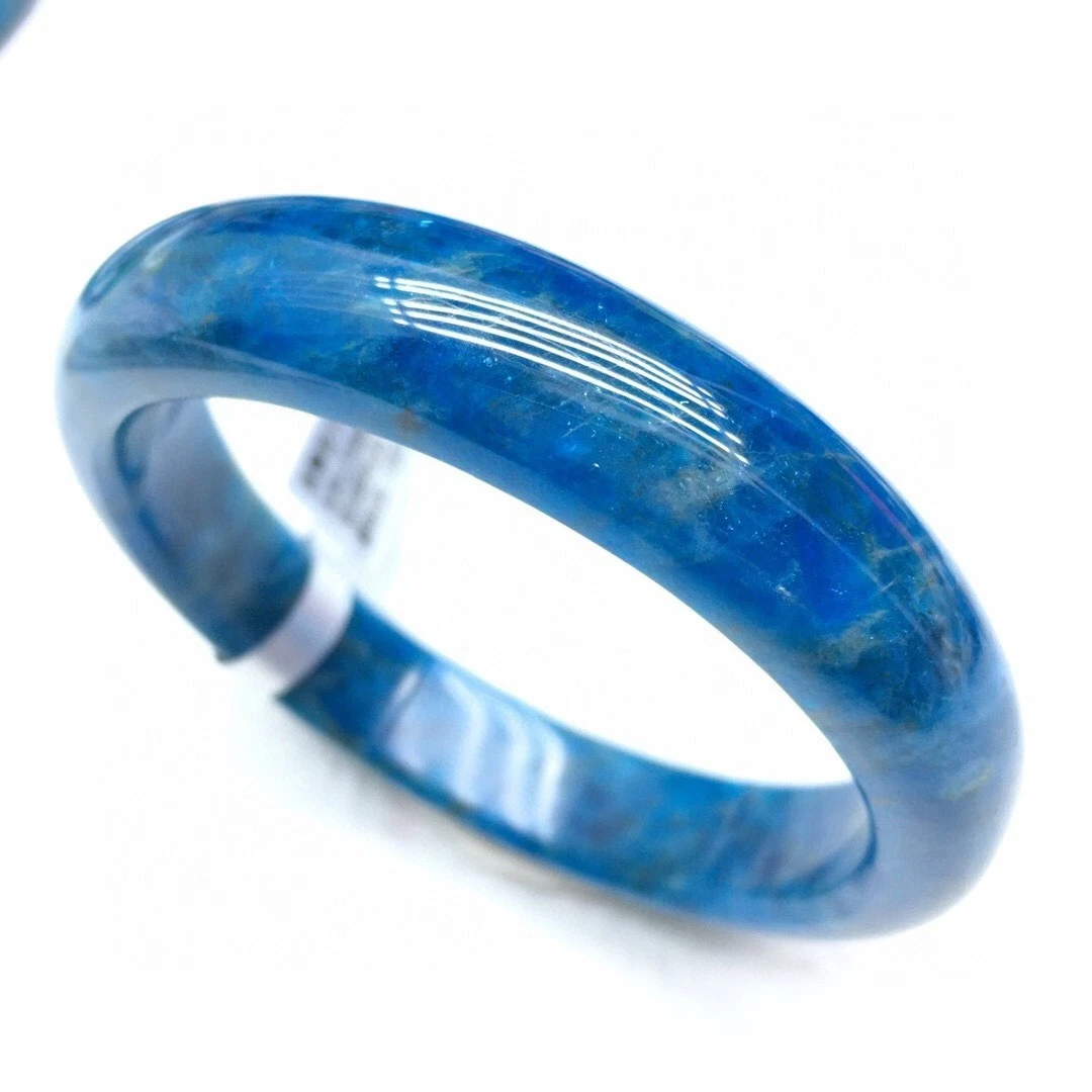 2pcs Genuine 6/8/10mm Natural Blue Apatite Gems Beads Stretch