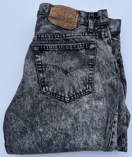 Vintage USA Levi  s 501 Black Acid Wash Jeans Mens 34x32 501-0686 Button Fly 90s