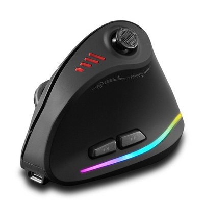 zelotes Bluetooth Wireless Mouse with Joystick,Rechargeable,24.000 Black