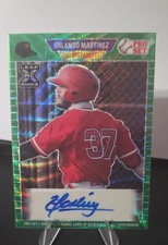 2021 Leaf Pro Set Metal - 1989 Pro Set Autographs Orlando Martinez #PA-OM2 Green