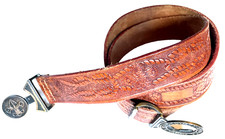 VINTAGE 1950's 60's BOY SCOUTS LEATHER BELT 36"x1.25"