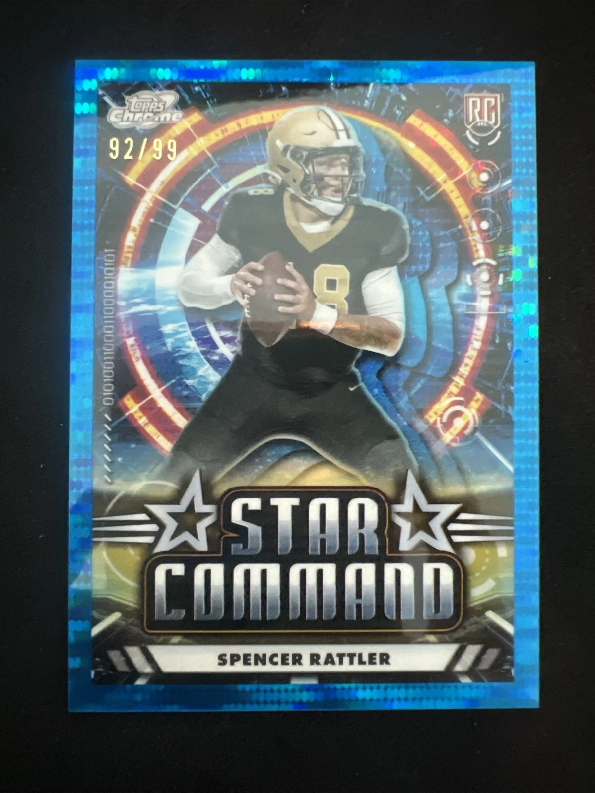 Spencer Rattler Topps Cosmic Chrome Star Command #SC19 Blue Moon