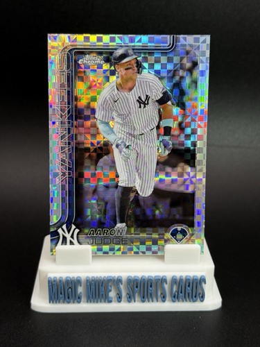 Aaron Judge 2025 Topps Chrome X-Fractor #99 SP New York Yankees MVP BUYBACK