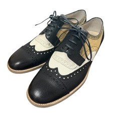 Dolce&Gabbana Men Leather Wingtip Dress Shoes Size7 Black White Almost unused
