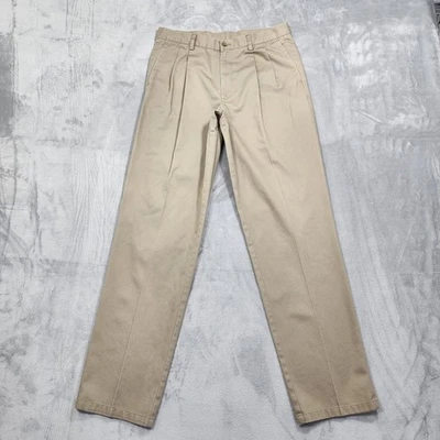 Vintage Dockers Pants Mens 34x36 Beige Pleated Classic Fit Khakis Chino Straight - Image 1 of 4