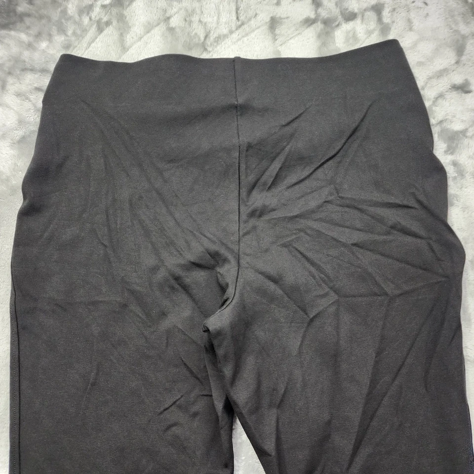 Pantalones Rafaella para mujer 1X negros tiro medio tobillo cónico elástico preppy Foto 4 de 4