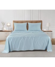 SleepRX 300 Thread Count 4-Pc. Sheet Set - Light Blue