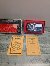 Vintage Weston Model 819 Cine Exposure Light Meter Original Box Manuals UNTESTED