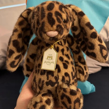 Jellycat Cobblehop Leopard Bunny Plush Toy Soft Stuffed Doll With Dust Bag