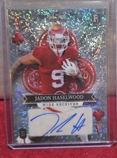 2023 WC 5 Card Draw Silver Sparkle Jadon Haselwood RC Rookie AUTO 1/1. rookie card picture