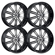 Set-4 2crave N11 26x10 5x5.55x139.7 15mm Black Machined Wheels Rims 26 Inch Set-4 2crave N11 26x10 5x5.55x139.7 15mm Black Machined Wheels Rims 26 Inch