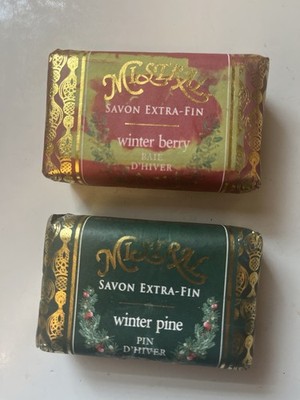 Mistral French Soap Lot 2 Savon Extra Fin Winter Pine Berry Decorative Bars