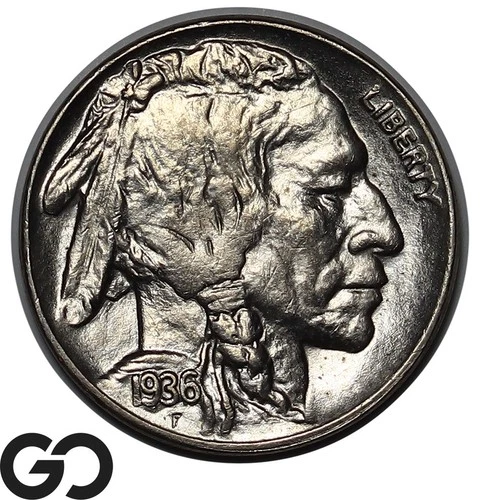 1936 Buffalo Nickel, Solid Gem BU++