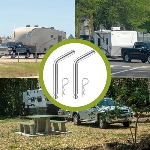 10 Pack Replacement 5th Wheel Pins & Clips, 1/2-inch Diameter Galvanized Pin  - Picture 6 of 7