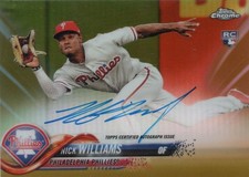 2018 Topps Chrome Autograph Nick Williams 23/50
