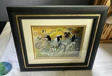 Jean Pierre Weill "Ballet Class" 3D painting on glass, vitreography- signed