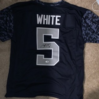 Pat White #5 Original Autographed Football Jersey XL Pat White JSA Authenticated