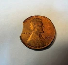 1957 (P) Lincoln Wheat Penny (Cent) BU, Clipped, error.