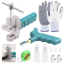 11 Pcs Glass Tile Cutter Tool Kit with 2 in1 Handheld Hard Alloy Tile Opener,...