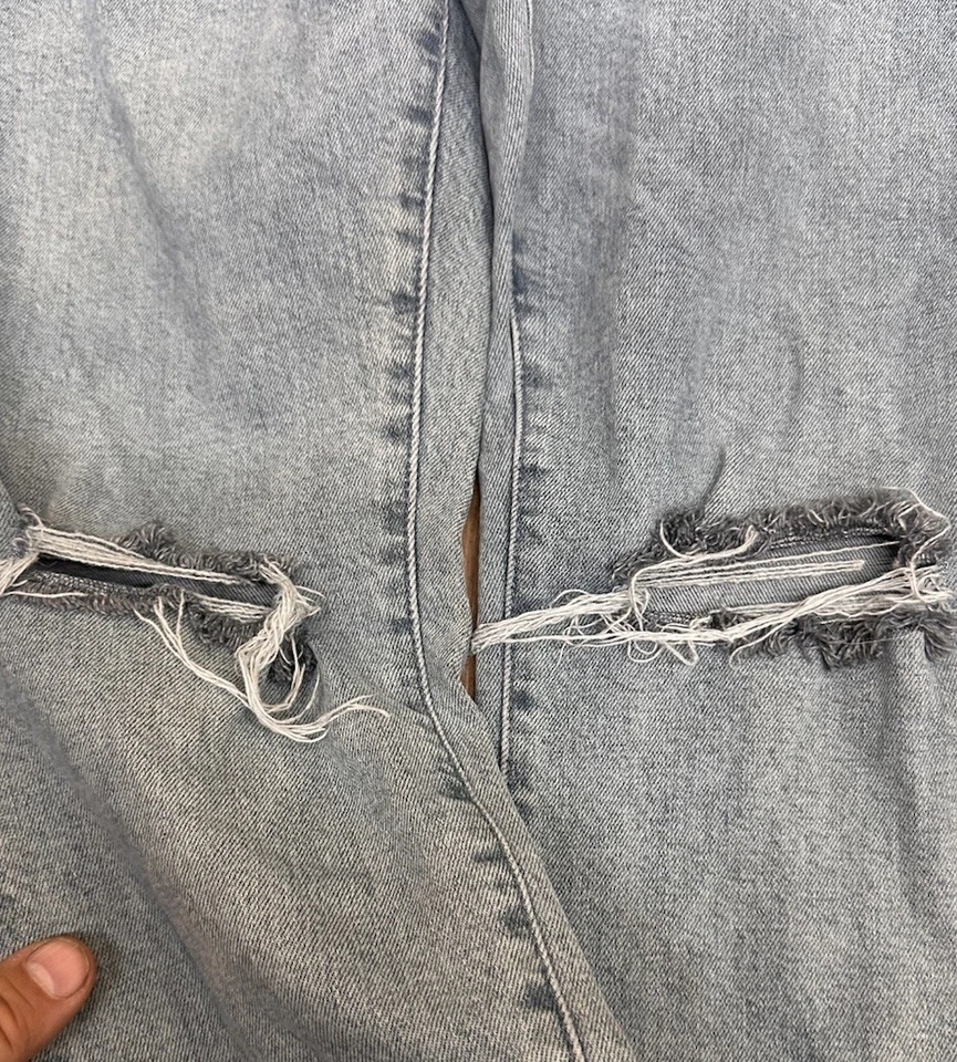 John Varvatos USA Men’s Blue Wight Skinny Denim Distressed Jeans Size 36 X 30 - Image 4 of 4