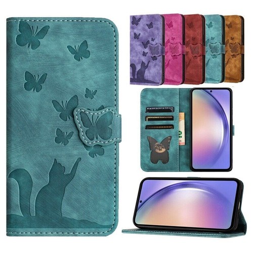 Butterfly Cat Leather Phone Case For Apple iPhone 6 15 14 13 12 11 Pro Max XR XS - 第 1/10 張圖片
