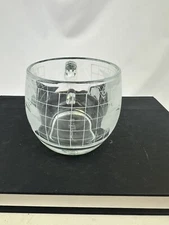 1970 Vintage Nestle Nescafe World Globe Frosted Glass Coffee Mug Cup