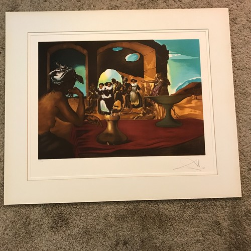 "Litografía estampada ""Mercado de esclavos"" de Salvador Dalí - Imagen 2 de 14