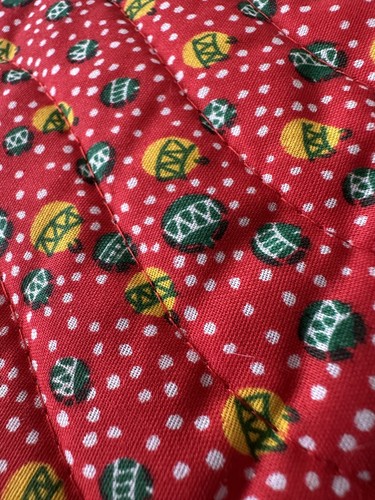 Red Quilted Christmas Ornament Placemats And Napkins With Rings Set For 4 - Picture 5 of 8