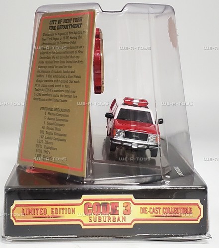 GMC 1998 Code 3 FDNY 1/64 Scale Die-Cast Suburban Vehicle LE No. 12403 NRFP - Picture 7 of 12