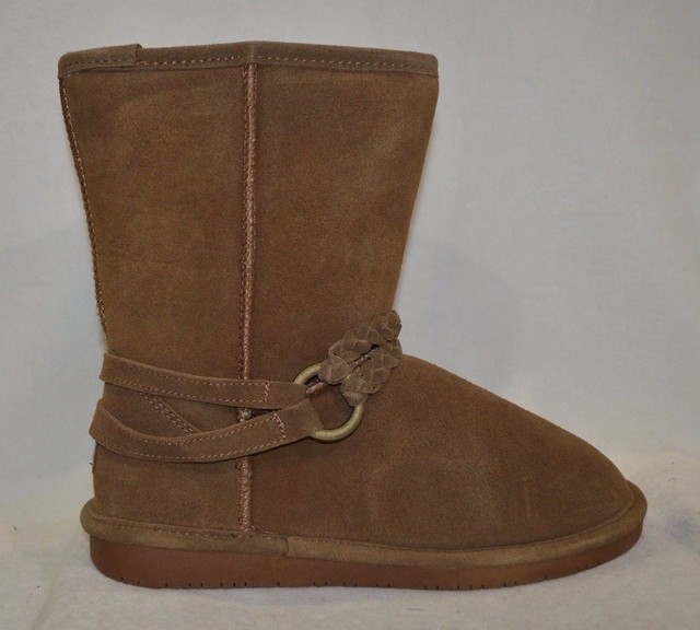 Bearpaw Women's Adele Brown Suede Bootie Slippers Size 11 NWB eBay