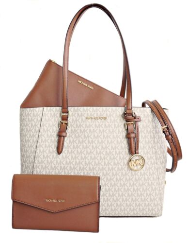 Michael Kors Charlotte LG mort 3 EN 1 sac à bandoulière en cuir + 2 x sacs à bandoulière neuf - Photo 7 sur 24