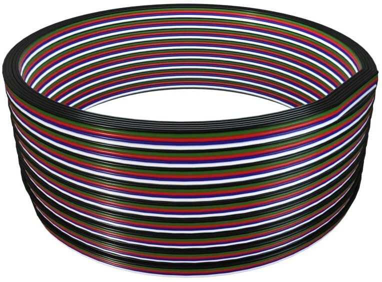 RGBW Electrical Extension Cable 5Pin 22AWG LED Strip Light Ribbon Wire for 5050 - Image 4 of 4