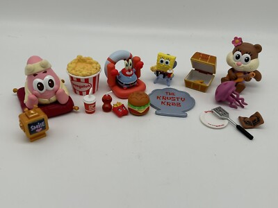 Pop Mart Spongebob Squarepants Lot - Krusty Krab, Patrick Starfish, Sandy Cheeks
