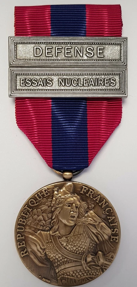 Médaille de la Défense Nationale Bronze et 2 Agrafes - Photo 1/1